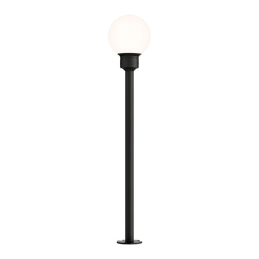 ET2 Alumilux: Bollard Globe Light with 24" Pole Black