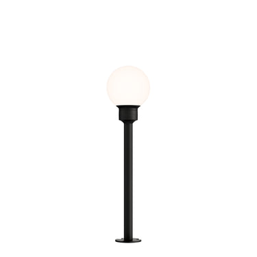 ET2 Alumilux: Bollard Globe Light with 16" Pole Black