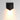 ET2 Fractal faceted cast aluminum outdoor wall light, 6.5 x 7.5 in Black, lit with warm light washing down the wall