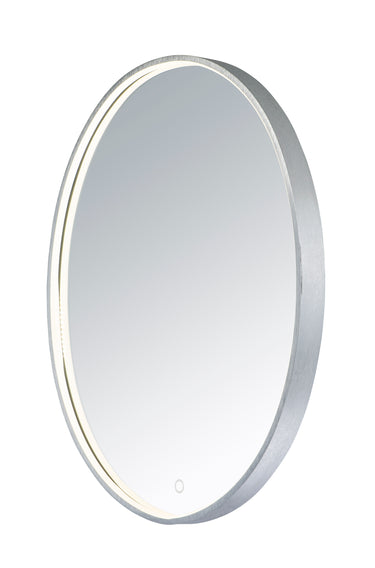 ET2 24" x 30" Oval LED Mirror Brushed Aluminum