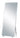 ET2 Mirror brushed aluminum mirror, 28 in x 67 in with Kick Stand Brushed Aluminum, front view