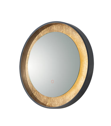 ET2 Floating LED Mirror Round 23.5" Gold Leaf/Black