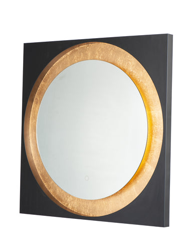 ET2 Floating LED Mirror Square 31.5" Gold Leaf/Black