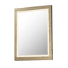 ET2 Sawyer wood framed backlit mirror, 24"x36" Oak, front view