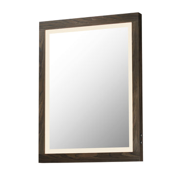 ET2 Sawyer 24"x32" Walnut Framed LED Mirror Walnut