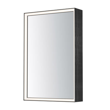 ET2 Bevel 24" x 36" Medicine Cabinet LED Mirror 3000K Brushed Black