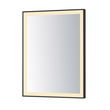 ET2 Framed rectangular frame mirror, 24x32 Black, front view
