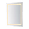 ET2 Framed 24x32 LED Mirror 3CCT Satin Nickel