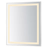 ET2 Framed 30x36 LED Mirror 3CCT Satin Nickel