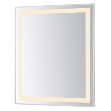ET2 Framed 30x36 LED Mirror 3CCT Satin Nickel