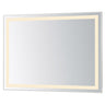 ET2 Framed 48x36 LED Mirror 3CCT Satin Nickel