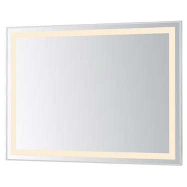 ET2 Framed 48x36 LED Mirror 3CCT Satin Nickel