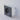 ET2 Alumilux Step Light rough-in box, metal box with perforated flange, shown with a black square faceplate fitted in front