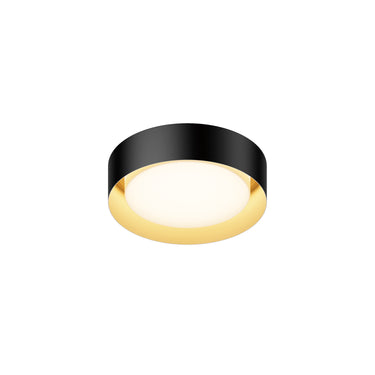 ET2 Echo 13" LED Flush Mount Black/Gold