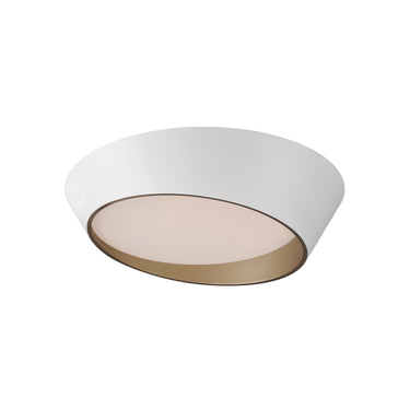 ET2 Slant 19.75" LED Flush Mount White/Gold