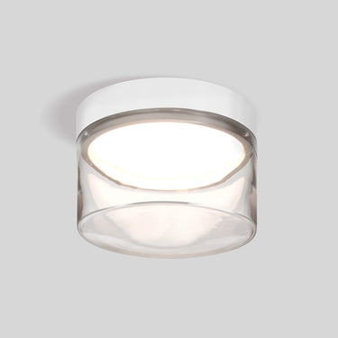 Epic clear glass flush mount with white canopy | Besa Lighting