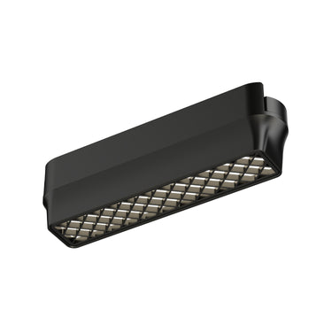 ET2 Continuum Anti-Glare track light, 5 in Black, front view of the linear head with honeycomb louver face