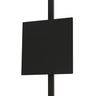 ET2 Continuum Wall Washer track light, Square, front view of the flat black square panel on its track