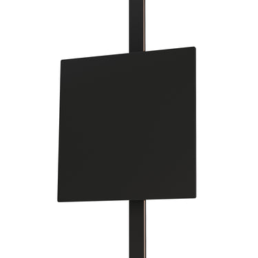 ET2 Continuum Wall Washer track light, Square, front view of the flat black square panel on its track