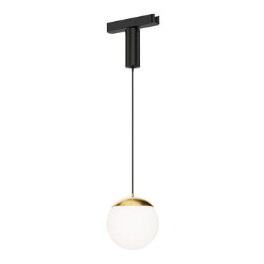 ET2 Continuum Track Snowball Pendant NAB White/Natural Aged Brass