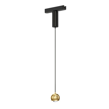 ET2 Continuum Track 2" Sphere Pendant Black Natural Aged Brass