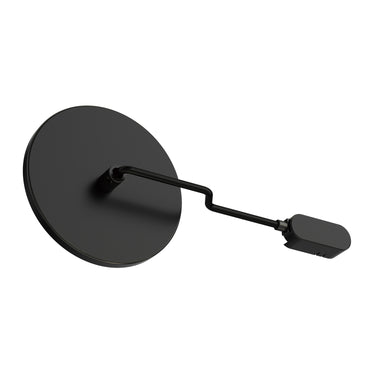 ET2 Continuum track plug and cover plate, Black, round plate with a flat lead ending in a small plug