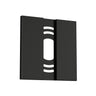 ET2 Continuum track cover plate, ETMSC02 Black, square plate with a closed central slot and small vent slots