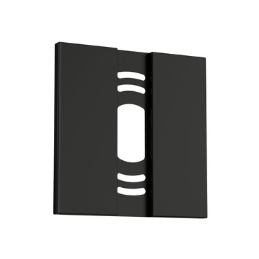ET2 Continuum track cover plate, ETMSC02 Black, square plate with a closed central slot and small vent slots