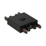 ET2 Continuum end to end track connector, Black, straight in-line block with contact prongs at each end