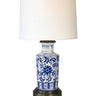 Elaine Porcelain Chinoiserie Cordless Table Lamp - Black Finish