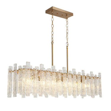 Engaveric 6-Light 39" Glass Rectangle Pendant Light - HA05145