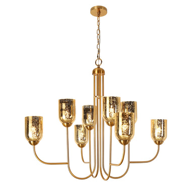 Gold Glass Chandelier | Euniecstasy HA05217