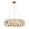 Eurydamas Modern Drum Crystal Chandelier with Brass Finish