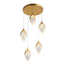 Evacampbell 21" Modern Gold Cluster LED Chandelier - 5-Light