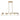Evangeline Modern Brass Linear Chandelier for Kitchen Island