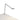 Focaccia LED Desk Lamp – Silver, Grommet Mount