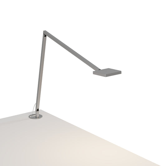Koncept Focaccia Desk Lamp Silver Grommet Mount