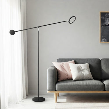 Finesse Decor Floor Lamp Black and Chrome