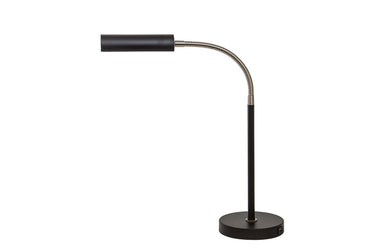 House of Troy Fusion Flex task table lamp black/satin nickel with USB port