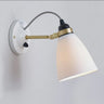 Original BTC Hector Medium Dome Wall Light with Switch in Satin Brass Grey Cable – detail 1