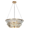 Feinaqy 20-Inch Brass Crystal Chandelier - Two Tiers