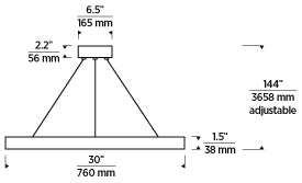 Fiama Pendant Light 30 Black Dimensions