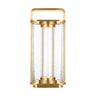 Portable rechargeable table lamp in hand-rubbed antique brass for indoor and outdoor use KWTB61727HABCG
