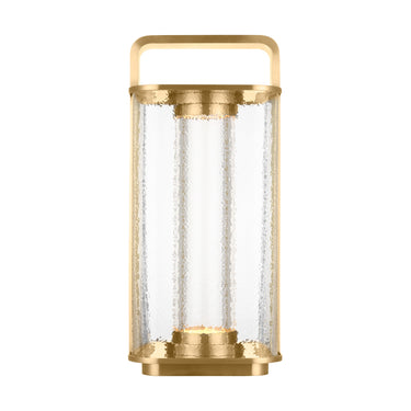 Portable rechargeable table lamp in hand-rubbed antique brass for indoor and outdoor use KWTB61727HABCG
