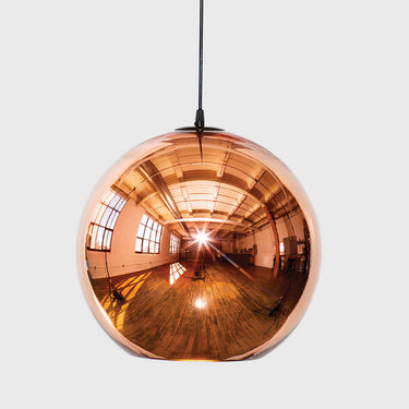Viso Fort Knox round pendant in Copper, 6 in, product photo