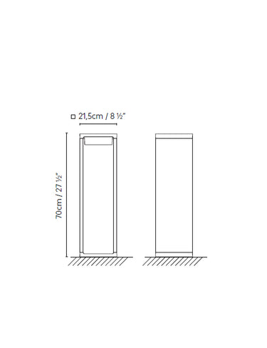 Measurements for the Frame Medium (line drawing)