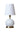 White with Weathered Brass accents Geo 12" Ball Mini Accent Lamp – House of Troy studio photo