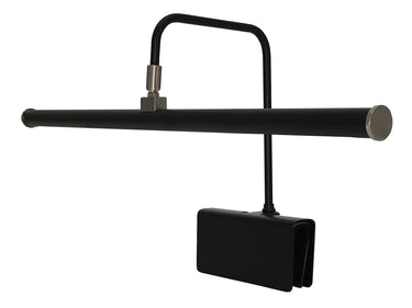 House of Troy Grand Piano LED Clamp Lamp 19" Black with Satin Nickel Accents