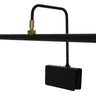 House of Troy Grand Piano LED Clamp Lamp 19" Black with Polished Brass Accents
