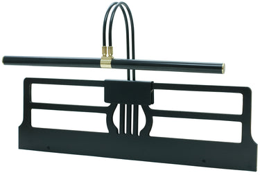 House of Troy Slim-Line Grand Piano Lamp 22" Black with Polished Brass Accents